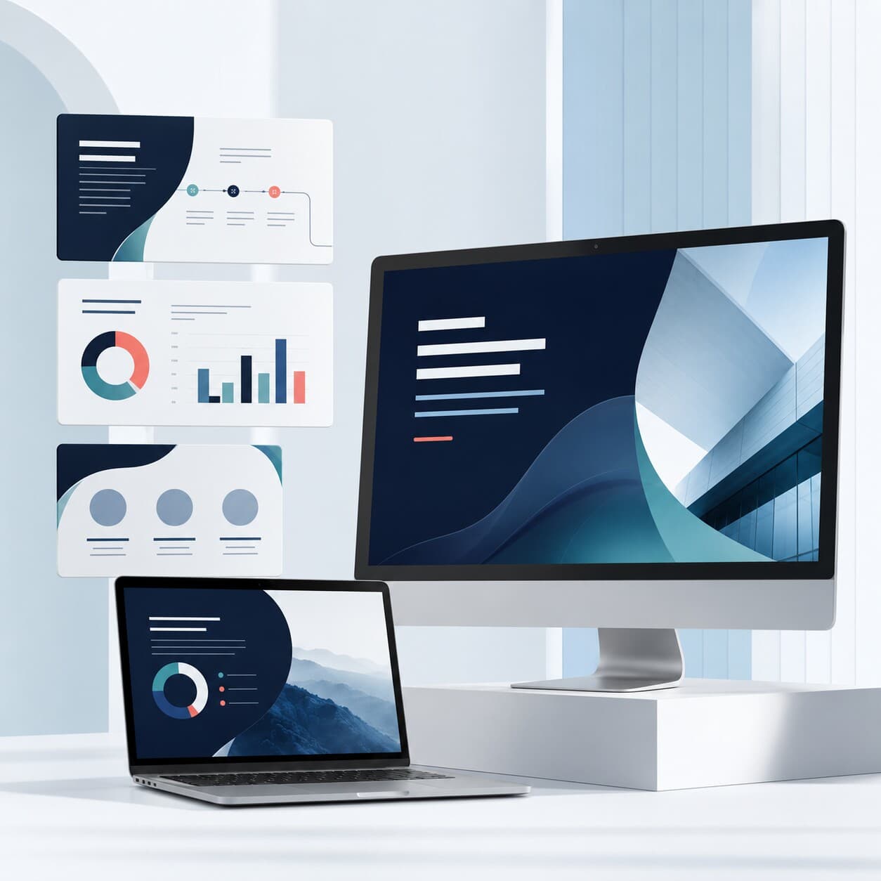 Modern Business Presentation Template digital template mockup